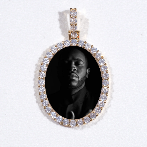 3D Oval Custom Picture Pendant