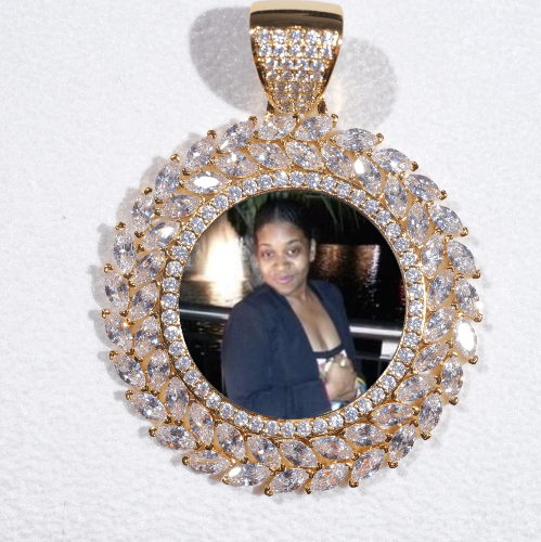 Large 3D Wheat Ear Custom Picture Pendant