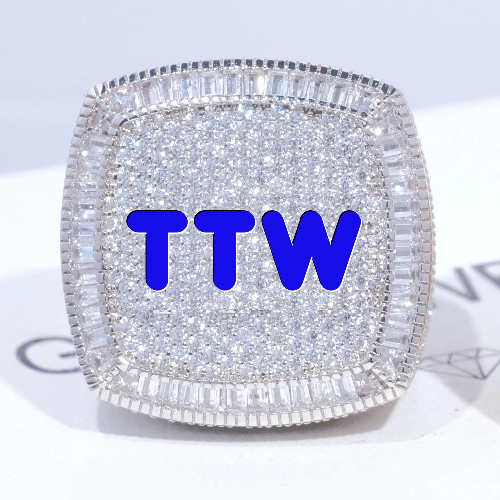 CUSTOM LETTER 3D ICED RING