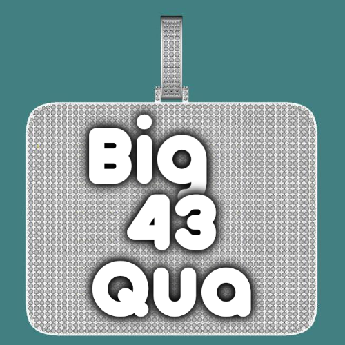 CUSTOM LETTER NECKLACE 3D BIG SQUARE