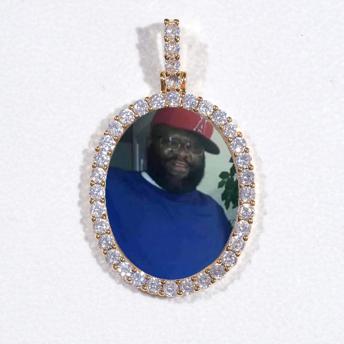 3D Oval Custom Picture Pendant