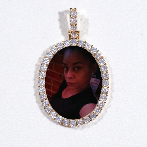 3D Oval Custom Picture Pendant