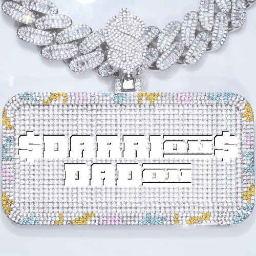 CUSTOM LETTER NECKLACE 3D COLORFUL SQUARE