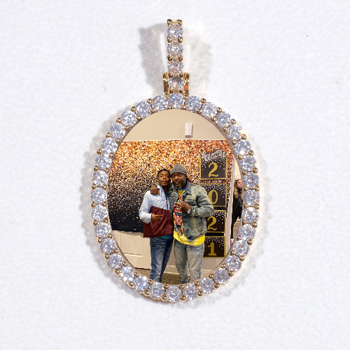 3D Oval Custom Picture Pendant