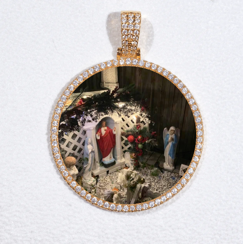 MEDIUM 3D CIRCLE CUSTOM PICTURE PENDANT