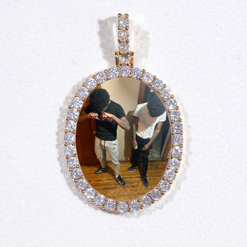 3D Oval Custom Picture Pendant