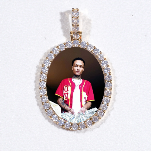 3D Oval Custom Picture Pendant