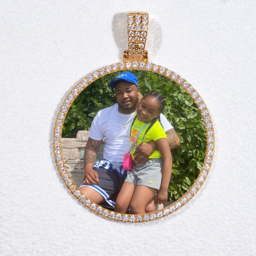 MEDIUM 3D CIRCLE CUSTOM PICTURE PENDANT