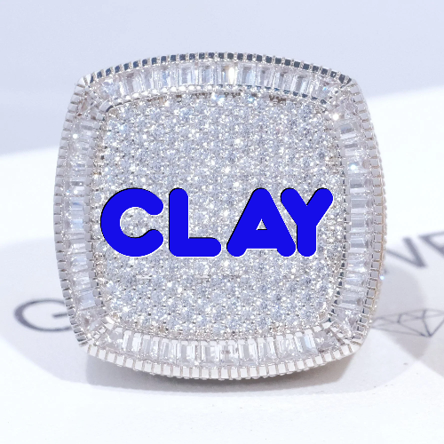 CUSTOM LETTER 3D ICED RING