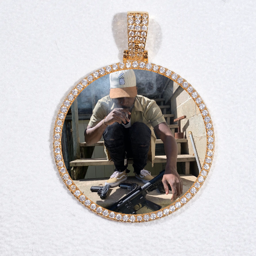 MEDIUM 3D CIRCLE CUSTOM PICTURE PENDANT