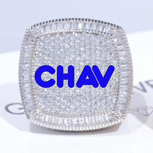 CUSTOM LETTER 3D ICED RING
