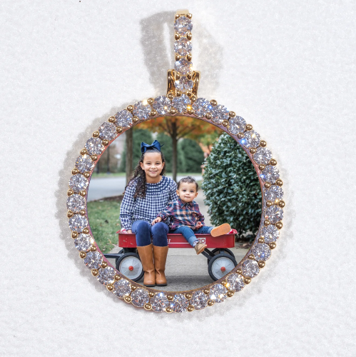 3D CIRCLE CUSTOM PICTURE PENDANT SMALL SIZE