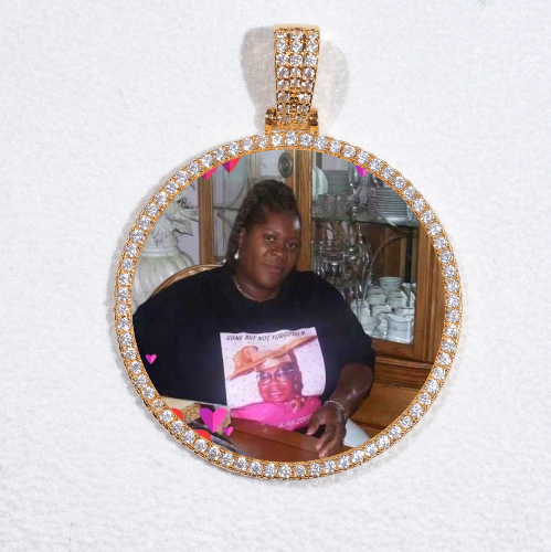 MEDIUM 3D CIRCLE CUSTOM PICTURE PENDANT