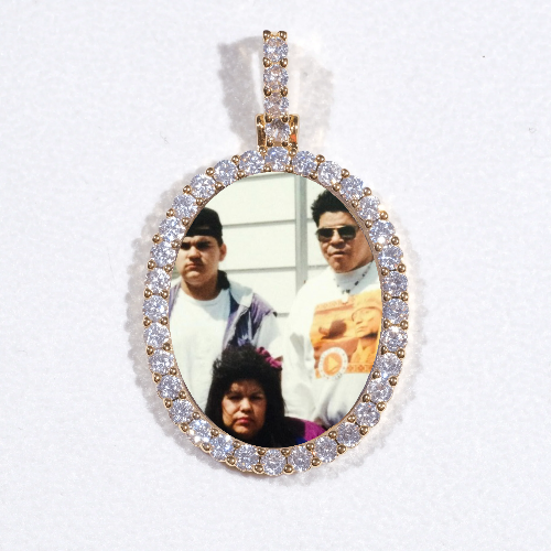 3D Oval Custom Picture Pendant