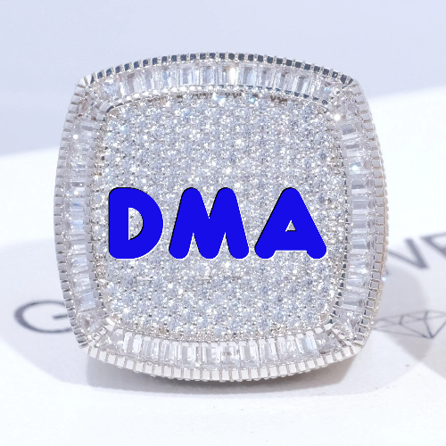 CUSTOM LETTER 3D ICED RING