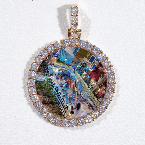 3D CIRCLE CUSTOM PICTURE PENDANT SMALL SIZE