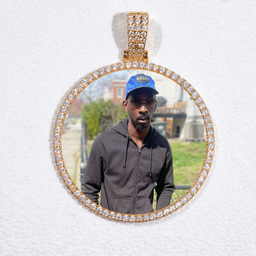 MEDIUM 3D CIRCLE CUSTOM PICTURE PENDANT