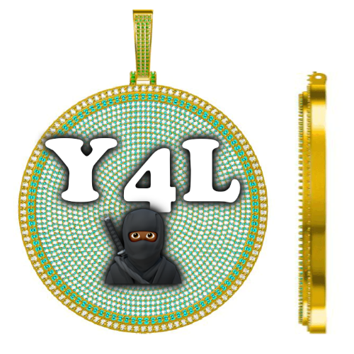 CUSTOM LETTER NECKLACE 3D BIG DISC
