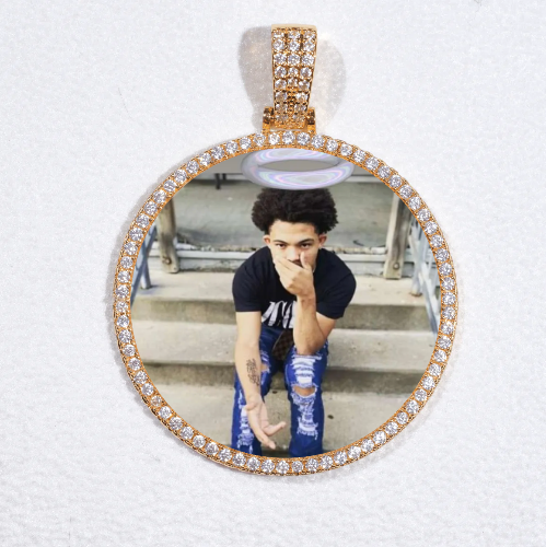 MEDIUM 3D CIRCLE CUSTOM PICTURE PENDANT