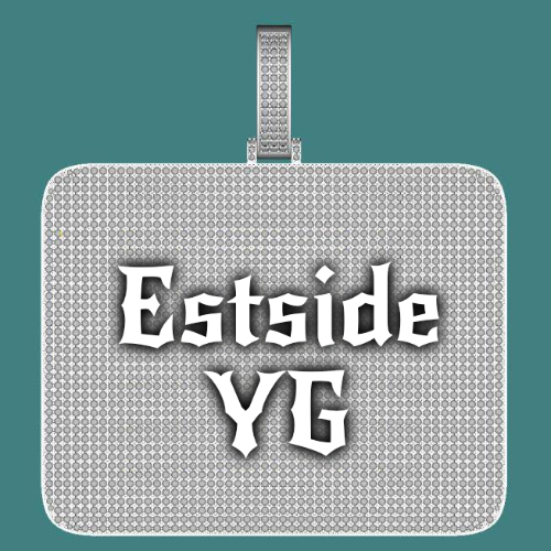 CUSTOM LETTER NECKLACE 3D BIG SQUARE