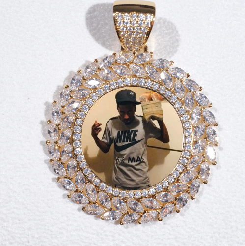Large 3D Wheat Ear Custom Picture Pendant