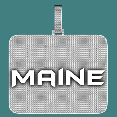 CUSTOM LETTER NECKLACE 3D BIG SQUARE