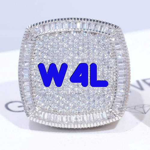 CUSTOM LETTER 3D ICED RING