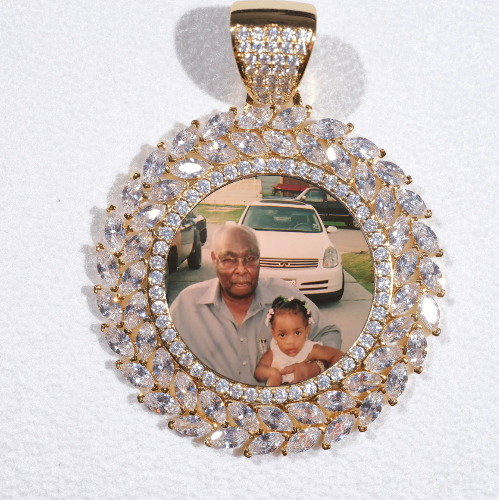 Large 3D Wheat Ear Custom Picture Pendant