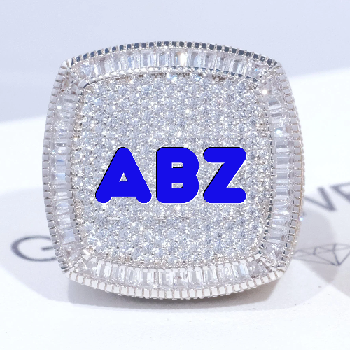 CUSTOM LETTER 3D ICED RING