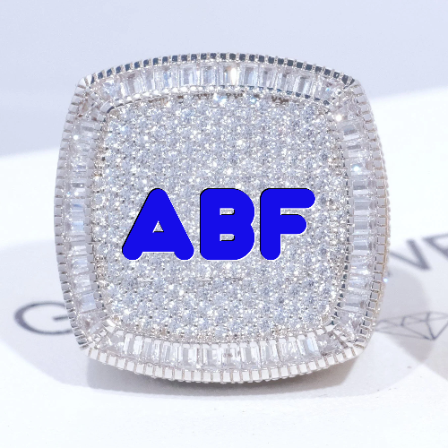 CUSTOM LETTER 3D ICED RING