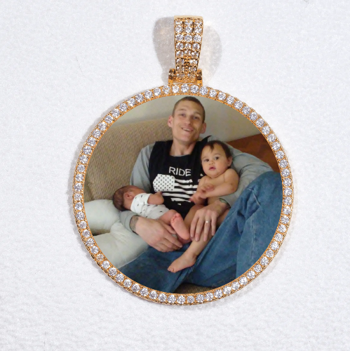 MEDIUM 3D CIRCLE CUSTOM PICTURE PENDANT
