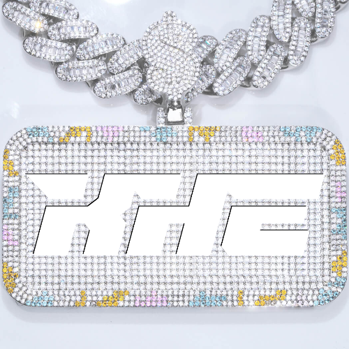 CUSTOM LETTER NECKLACE 3D COLORFUL SQUARE