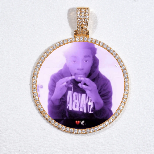 MEDIUM 3D CIRCLE CUSTOM PICTURE PENDANT