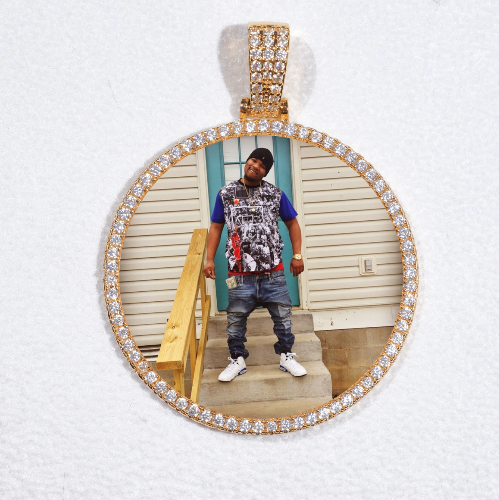 MEDIUM 3D CIRCLE CUSTOM PICTURE PENDANT