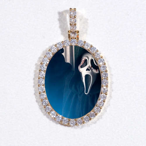 3D Oval Custom Picture Pendant