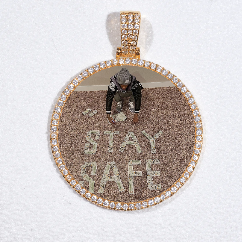 MEDIUM 3D CIRCLE CUSTOM PICTURE PENDANT