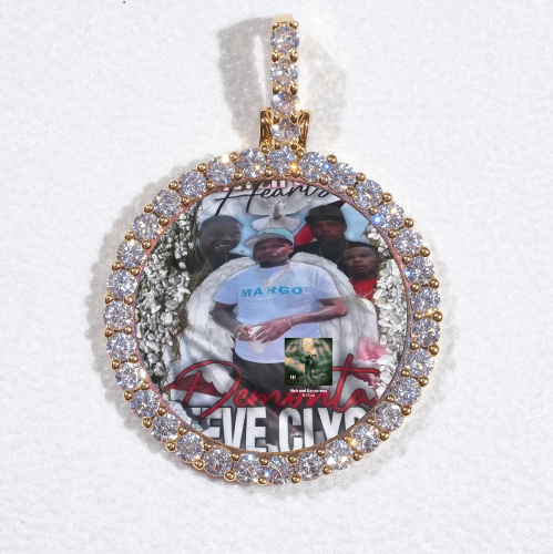 3D CIRCLE CUSTOM PICTURE PENDANT SMALL SIZE