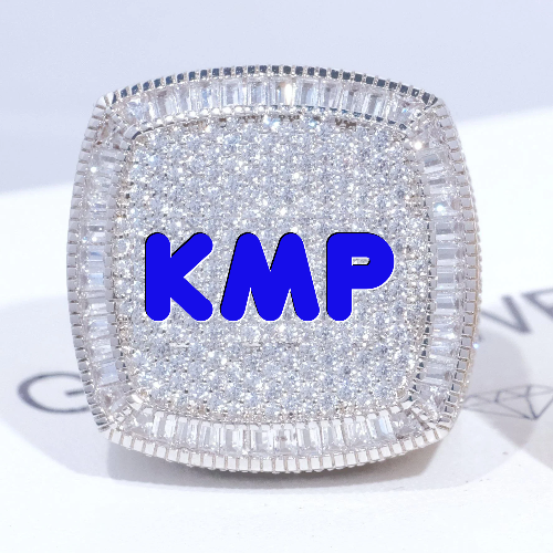 CUSTOM LETTER 3D ICED RING