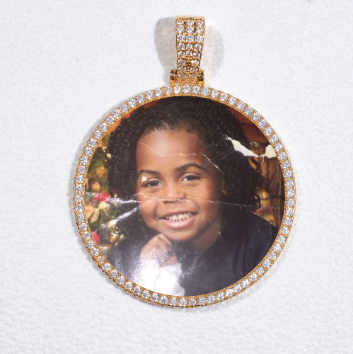 MEDIUM 3D CIRCLE CUSTOM PICTURE PENDANT