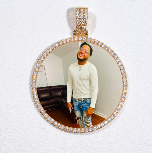 MEDIUM 3D CIRCLE CUSTOM PICTURE PENDANT