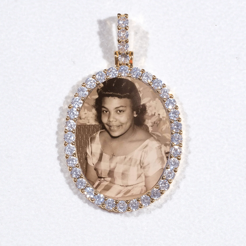 3D Oval Custom Picture Pendant
