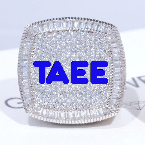 CUSTOM LETTER 3D ICED RING