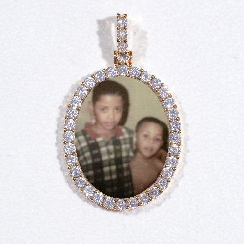 3D Oval Custom Picture Pendant