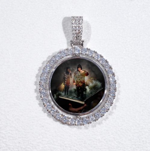 3D Spinning 2-Faced Custom Picture Pendant