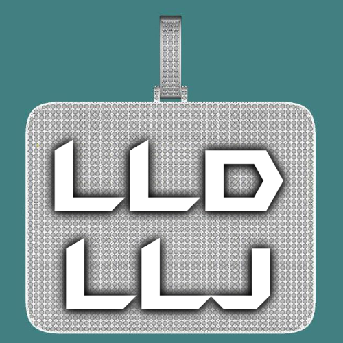 CUSTOM LETTER NECKLACE 3D BIG SQUARE