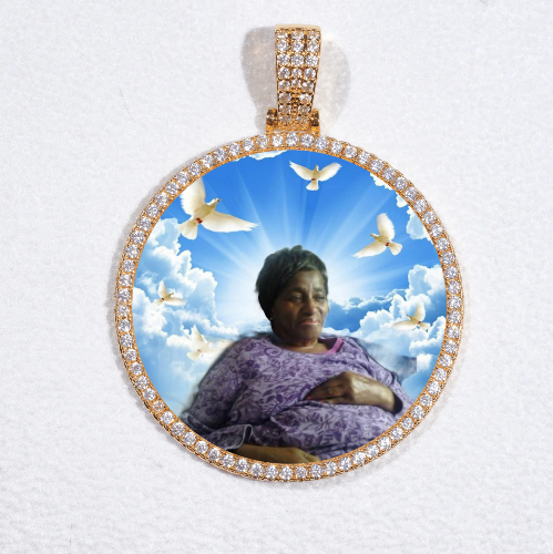 MEDIUM 3D CIRCLE CUSTOM PICTURE PENDANT