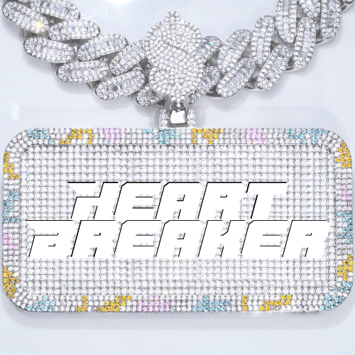 CUSTOM LETTER NECKLACE 3D COLORFUL SQUARE