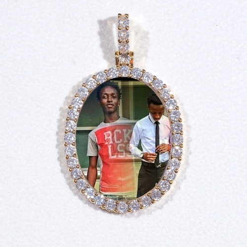 3D Oval Custom Picture Pendant