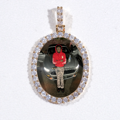 3D Oval Custom Picture Pendant