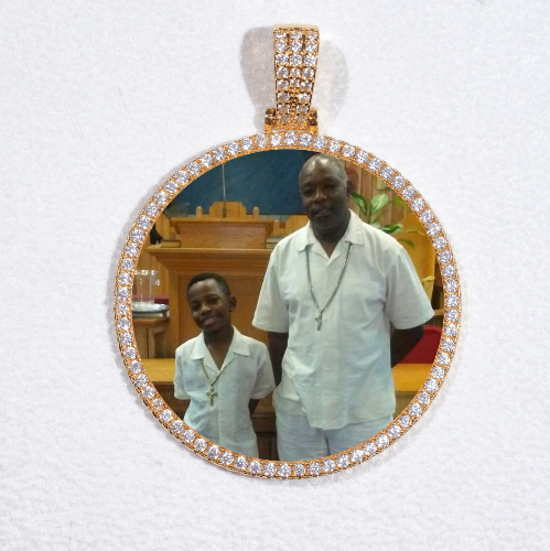 MEDIUM 3D CIRCLE CUSTOM PICTURE PENDANT